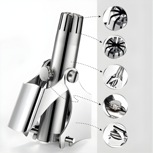 Stainless Steel Nose Hair Trimmer – Manual Grooming Tool